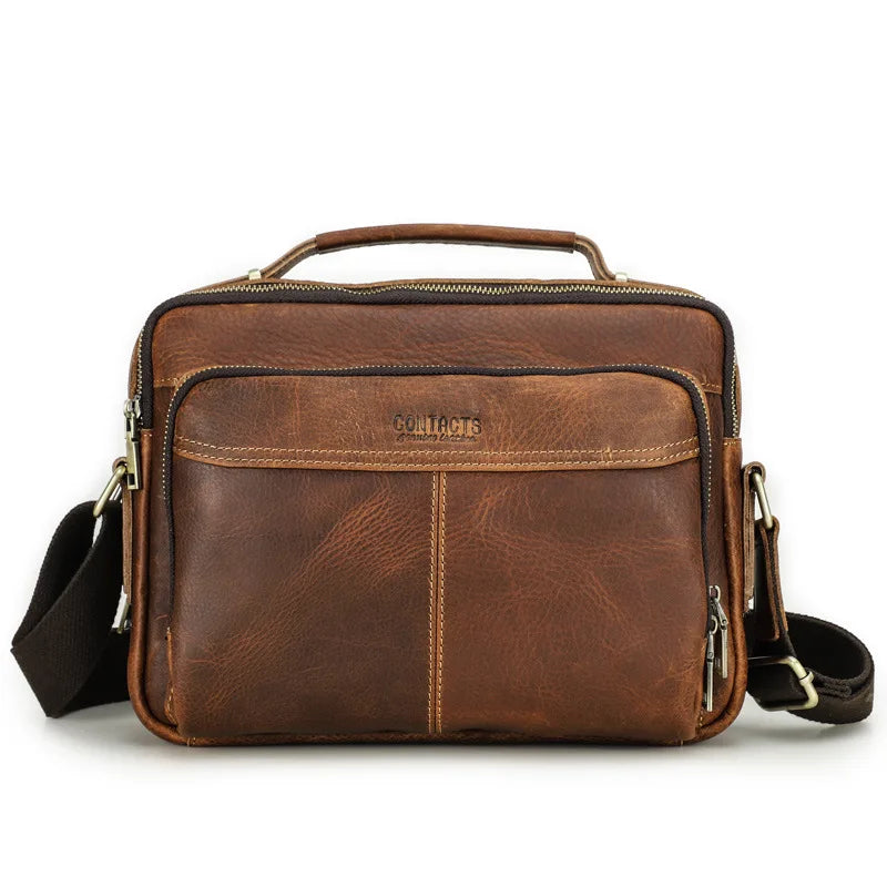 Bolsa Masculina Ravini de Couro Genuíno Logan