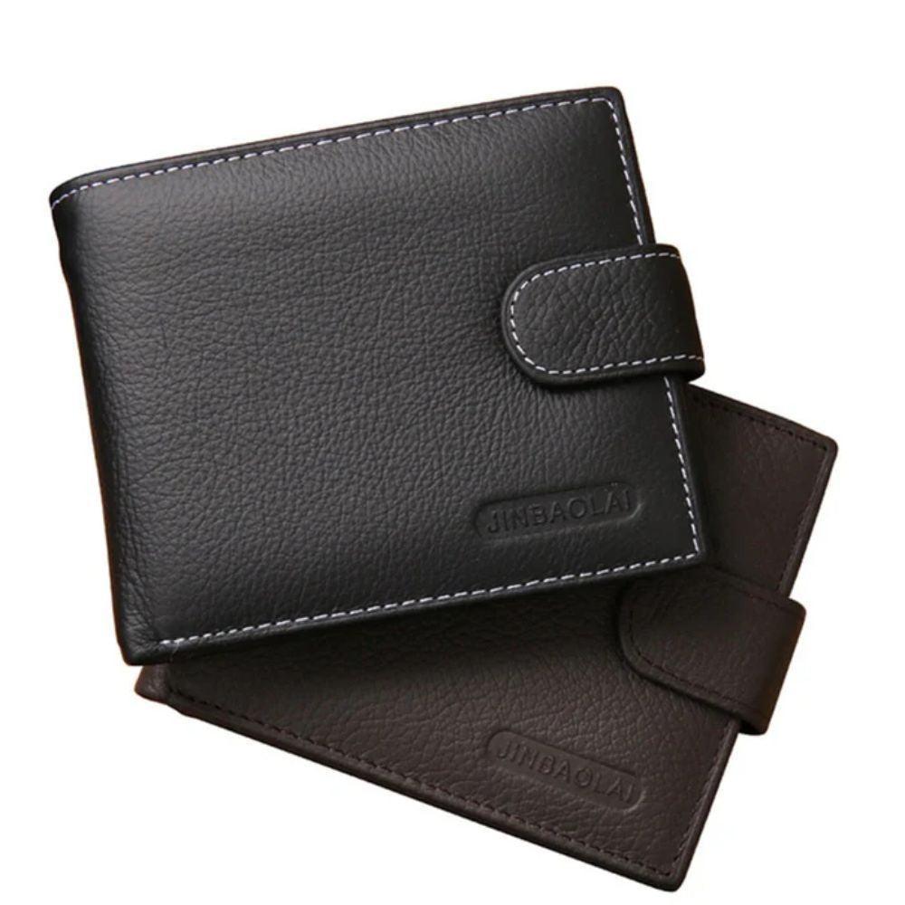 Carteira Masculina de Couro Jinbaolai