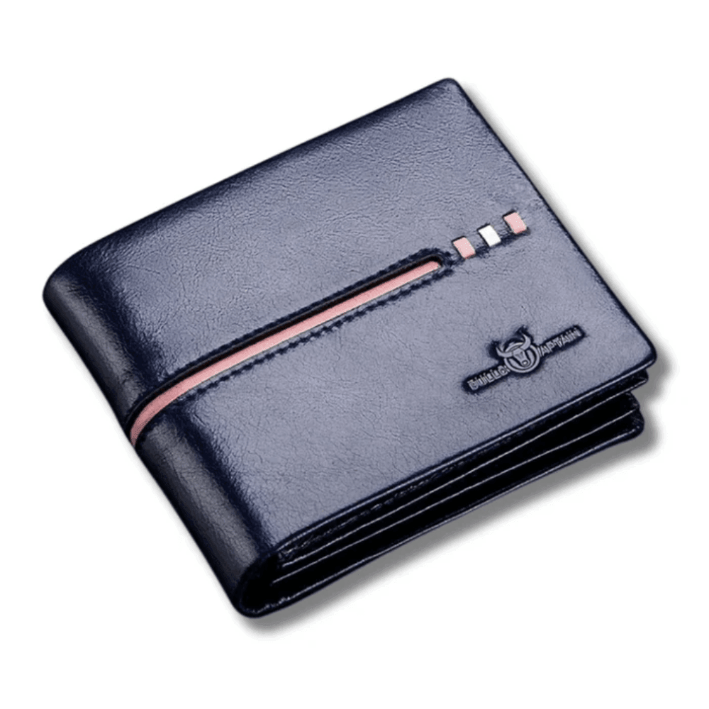 Carteira Masculina de Couro Legítimo Bullcaptain Prime Wallet com RFID