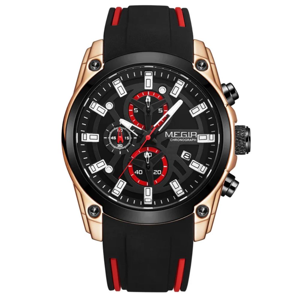 Relógio Masculino Megir Esportivo Nallur Black Rose