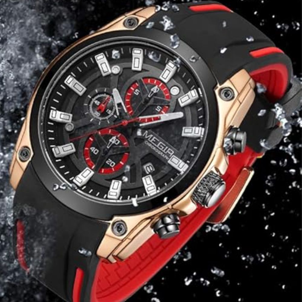 Relógio Masculino Megir Esportivo Nallur Black Rose