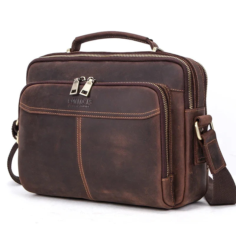 Bolsa Masculina Ravini de Couro Genuíno Logan