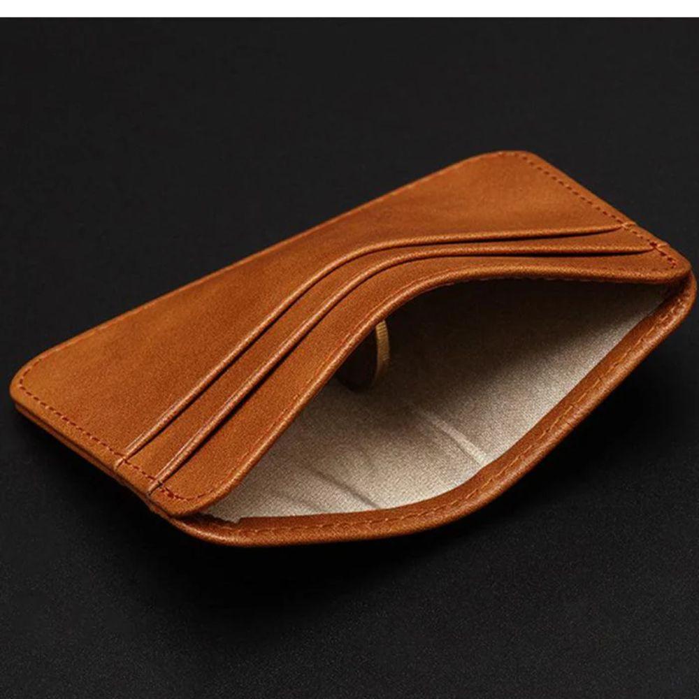 Carteira Masculina de Couro Legítimo Slim Classic
