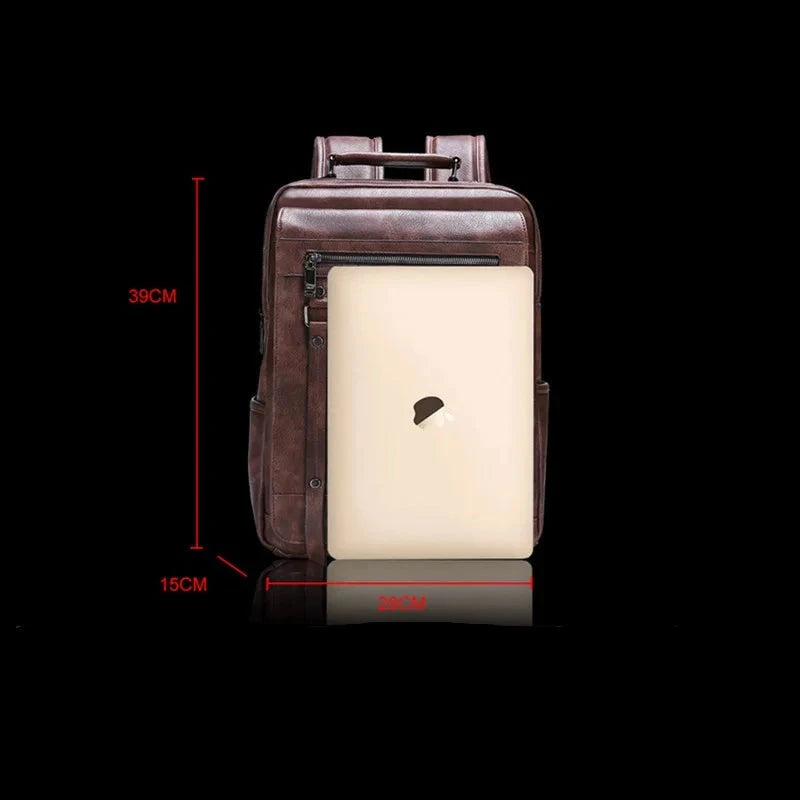 Mochila Masculina de Couro Legítimo Jeep Fury