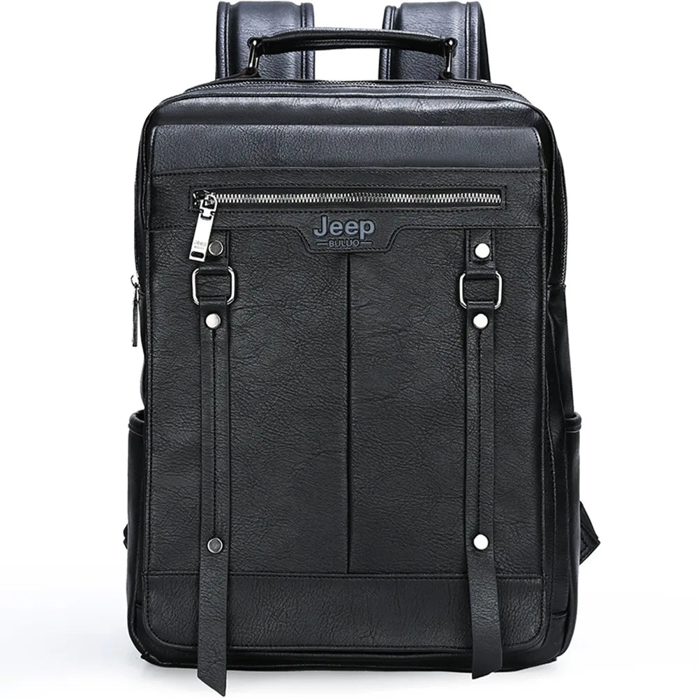 Mochila Masculina de Couro Legítimo Jeep Fury