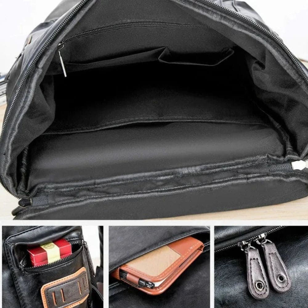 Mochila Masculina de Couro Plutônico Zigg