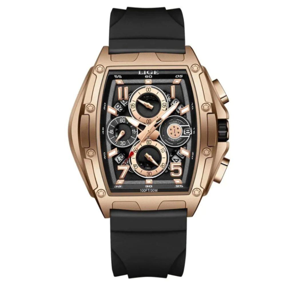 Relógio Masculino Lige Bannach Black Golden